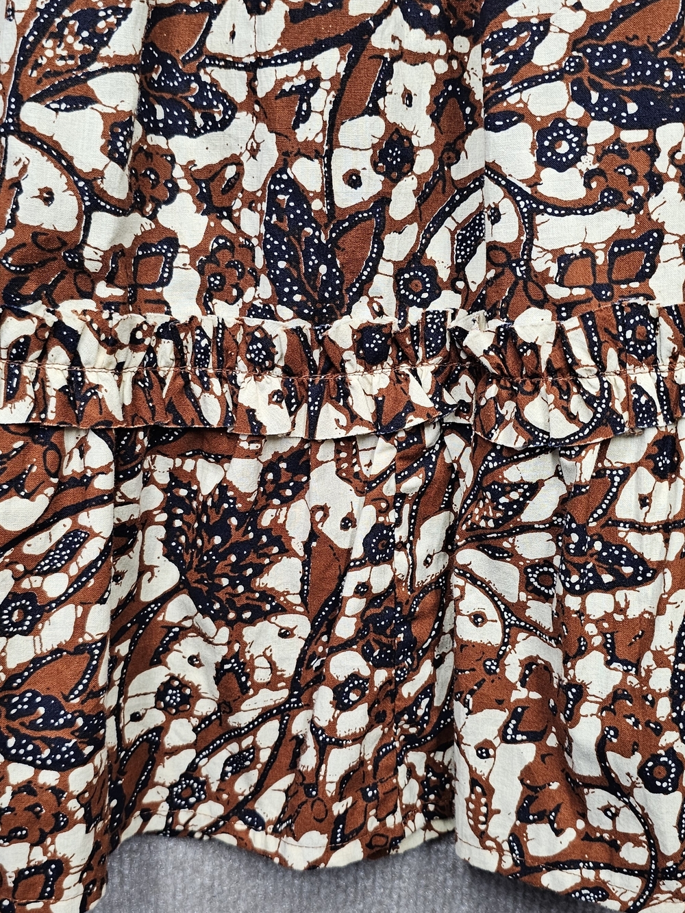 House of Harlow 1960 XS NWT Boho Mini Dress Cotton Ruffle Mock Neck Fall - Picture 9 of 16